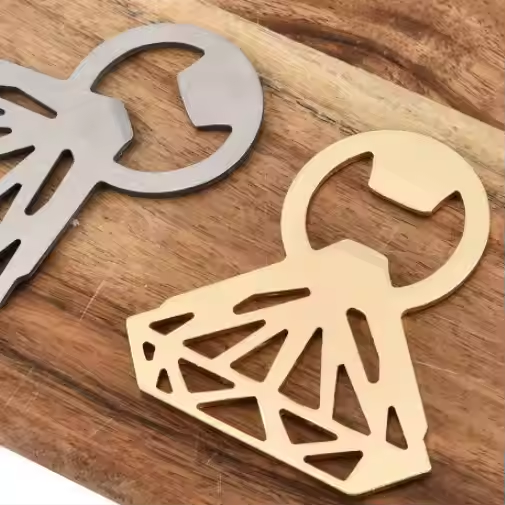 Creative Diamond Bottle Opener 420 Stainless Steel Beer Cap Opener Love Theme Metal Casting Technique for Opening Beer Cans